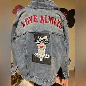 Extra large fit jacket, looks cool on, has CC logo on back. Custom made.